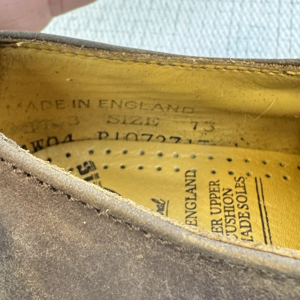 Dr Martens 8053 Oxford Kid 13 Brown Leather Vintage Made in England Grunge Indie